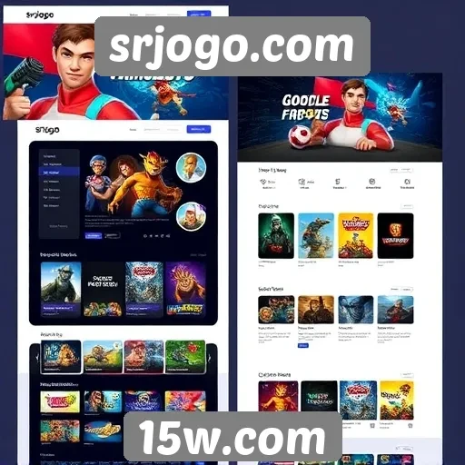 Evolução do design e interface do srjogo.com ao longo do tempo